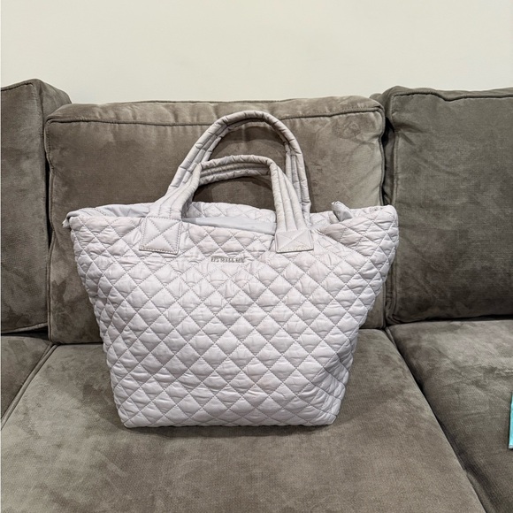 MZ Wallace Handbags - MZ Wallace Soft Gray Quilted Tote
